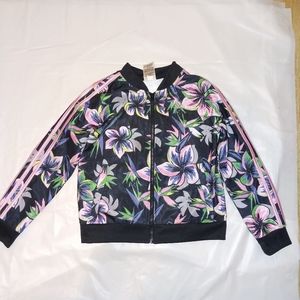 Adidas flower track jacket. Big kids Large size 14